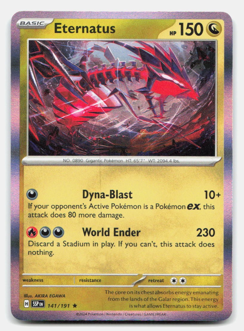 Eternatus 141/191 Rare Surging Sparks Pokemon Holo NM