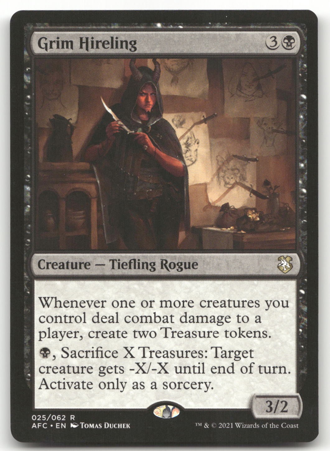 Grim Hireling #25 (NM) Forgotten Realms AFC Magic MTG
