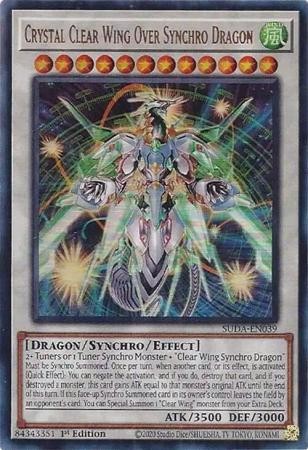 Yugioh! Crystal Clear Wing Over Synchro Dragon – SUDA-EN039 – Ultra Rare – 1st E