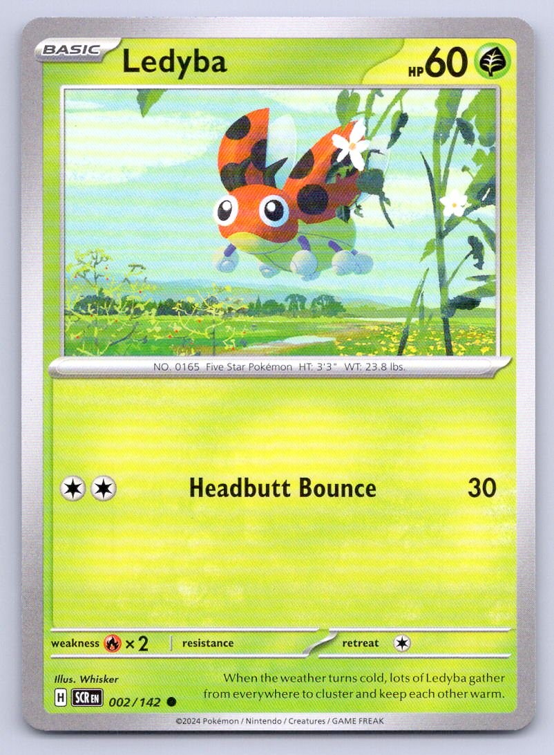Ledyba Stellar Crown SCR C 2/142 NM Pokemon TCG