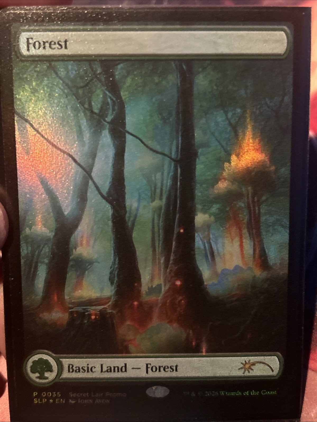 MTG Secret Lair Forest Foil SLP #0035 John Avon Lotus Land MagicCon NM