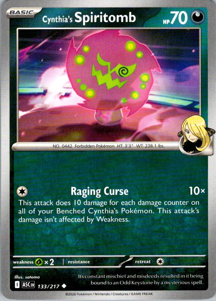 Cynthia’s Spiritomb Uncommon ME: Ascended Heroes 133/217 NM hncl