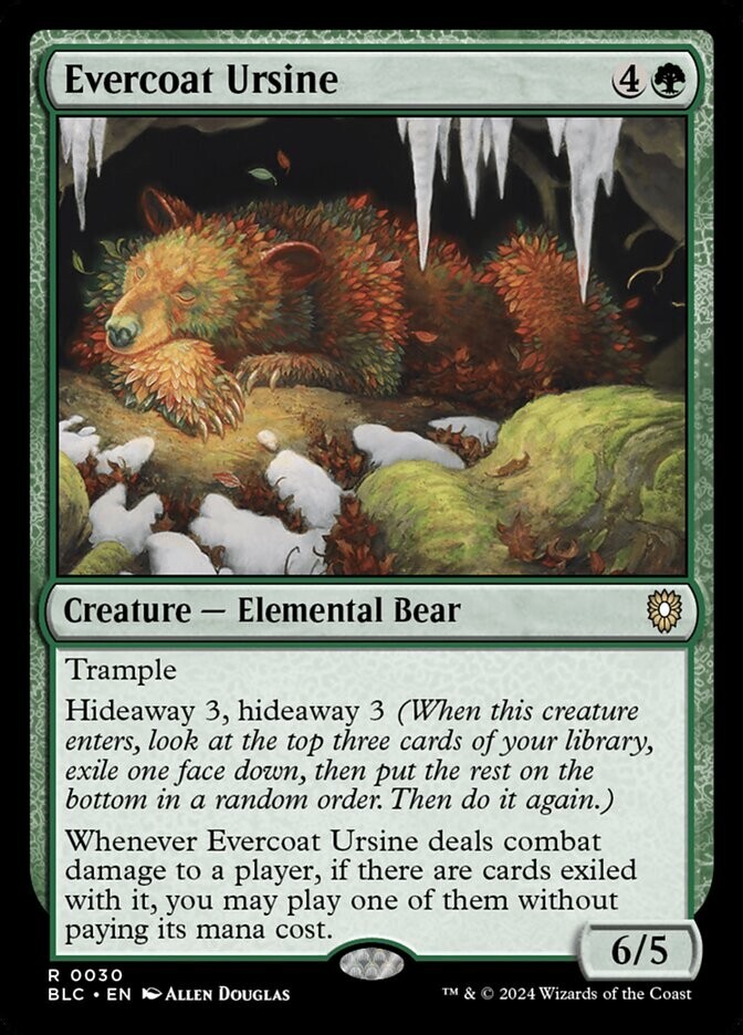 Evercoat Ursine 0030 Non Foil Rare Bloomburrow Commander MTG NM