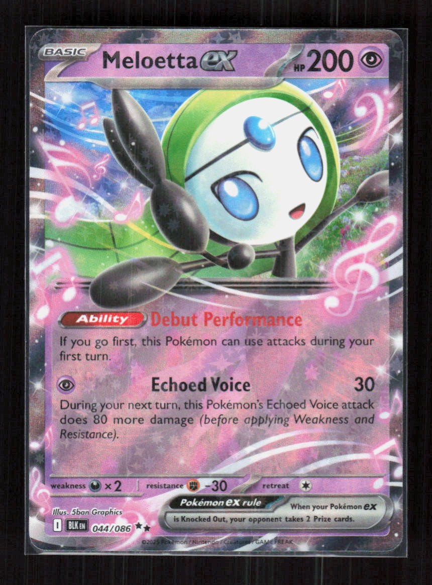Meloetta ex Holo 044/086 SV: Black Bolt Double Rare NM
