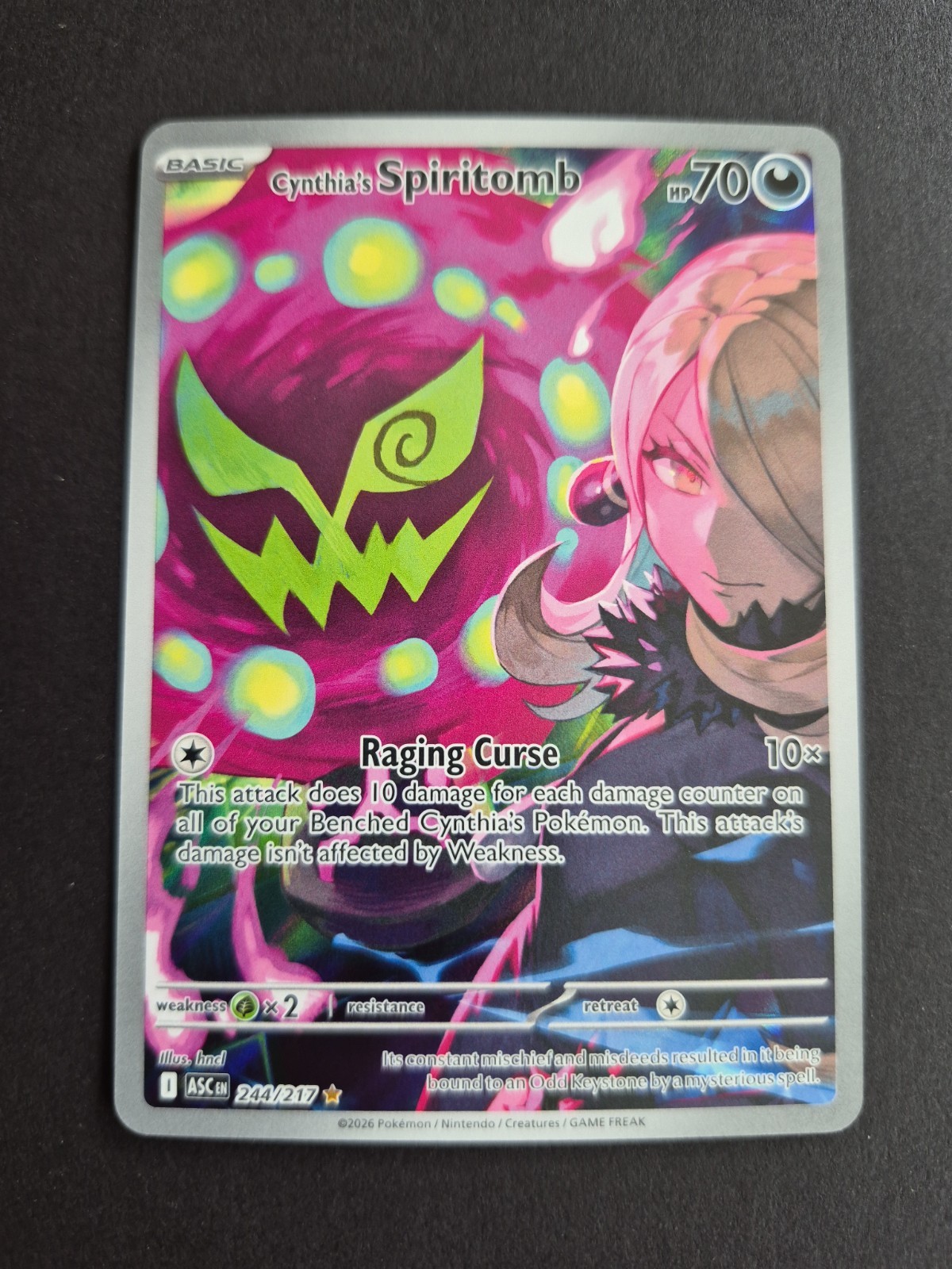 Cynthia’s Spiritomb Holo Illustration Rare ME: Ascended Heroes 244/217 NM