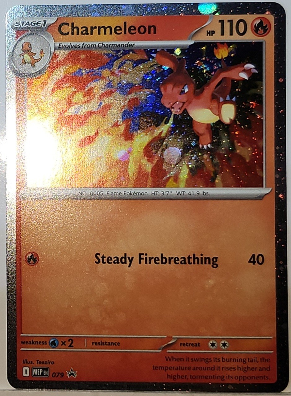 Fart Swirl 🌀 Charmeleon 079 Cosmos Holo Bleed Error Rare Pokémon Chaos Rising ✨