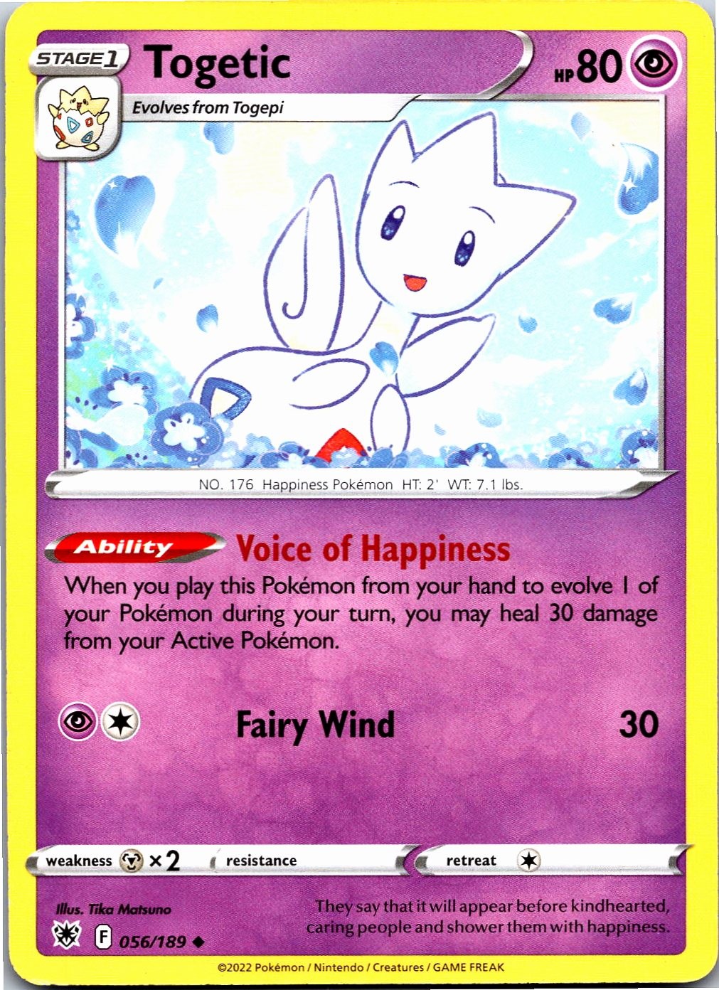Togetic Uncommon SWSH10: Astral Radiance 056/189 LP