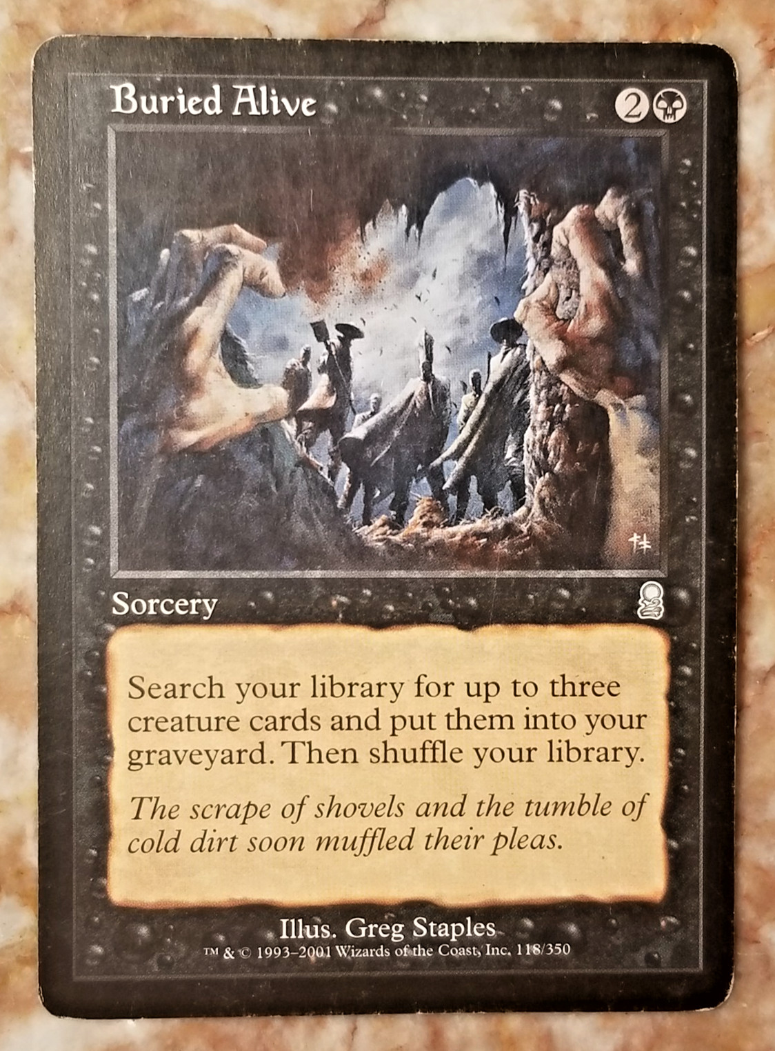 💀 1x Vintage BURIED ALIVE! 💀 / MTG Magic Odyssey Regular – LP