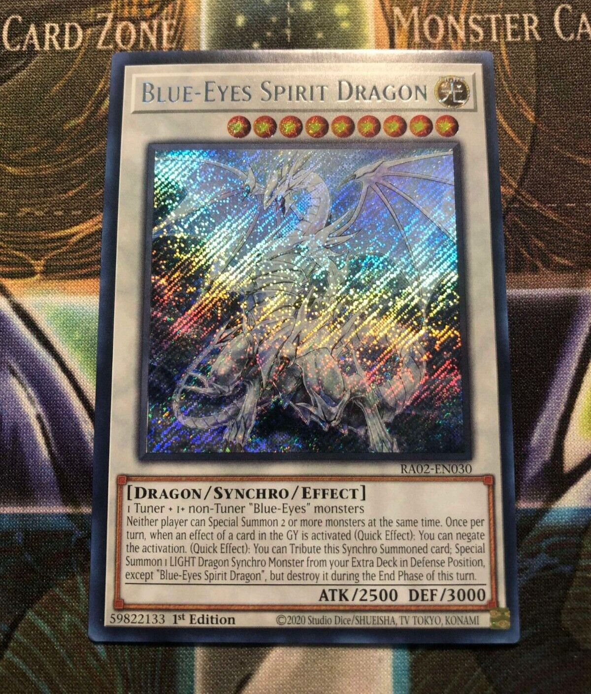 *** BLUE-EYES SPIRIT DRAGON *** 1ST EDITION SECRET RARE RA02-EN030 YUGIOH!