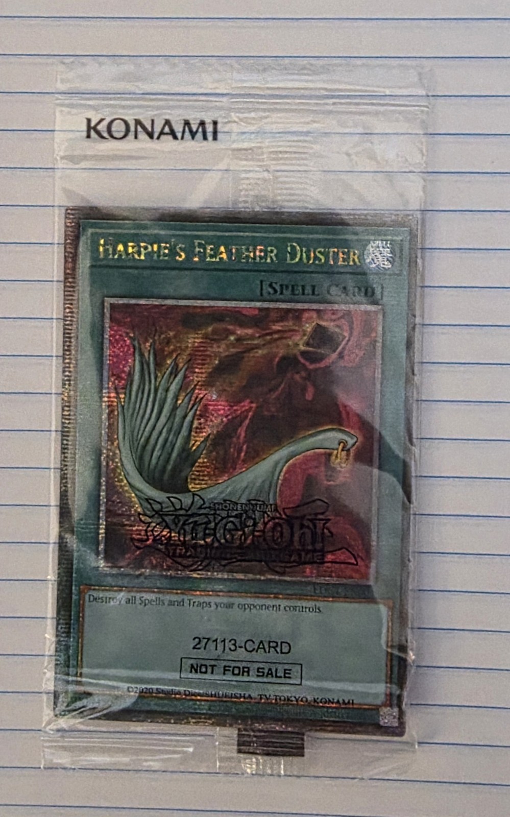 Yu-Gi-Oh Sealed Early Days Video Game Harpie’s Feather Duster Promo Card SEALED