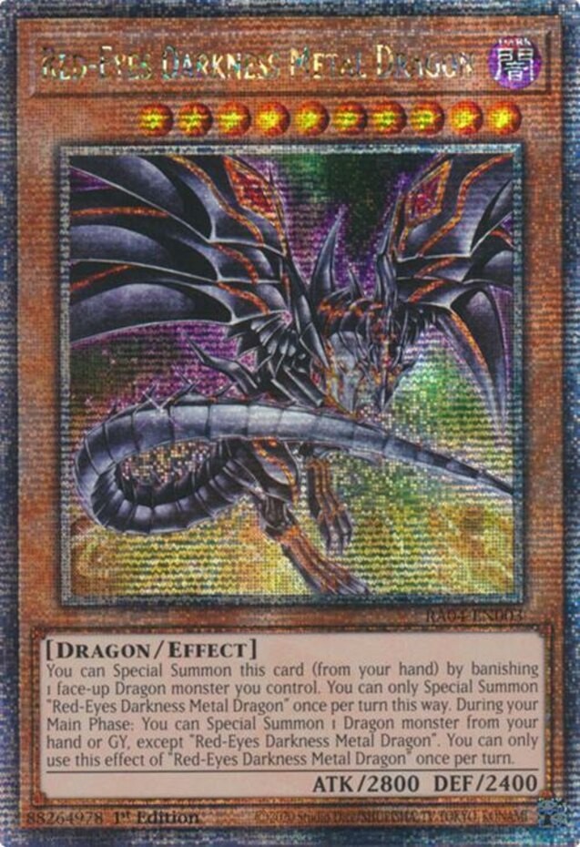 Yugioh! Red-Eyes Darkness Metal Dragon (Alternate Art) – RA04-EN003 – Quarter Ce