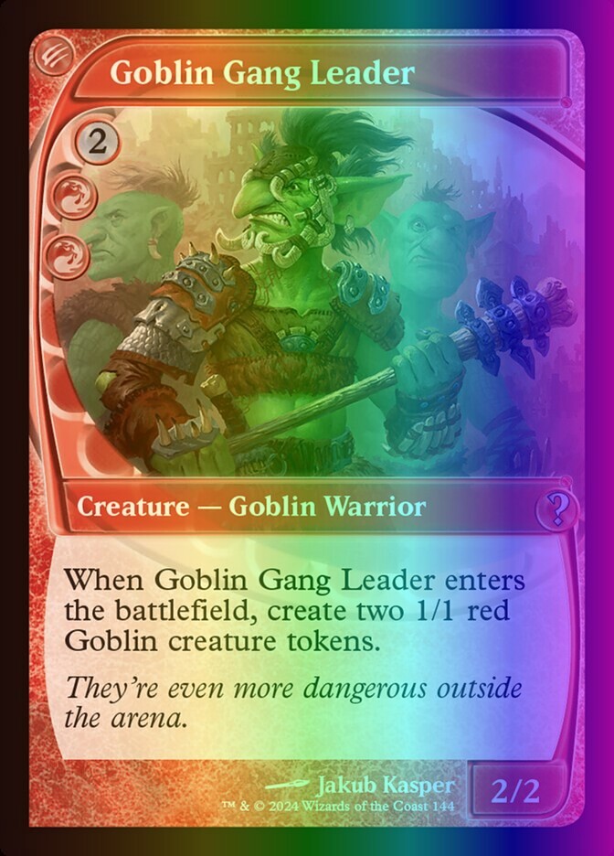 MTG Magic the Gathering Goblin Gang Leader (144/390) Mystery Booster 2 LP FOIL