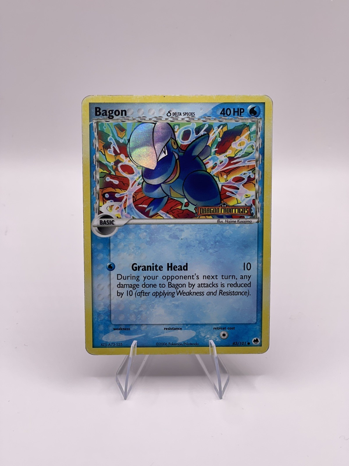 Pokemon TCG Bagon 43/101 Dragon Frontiers Reverse Holo 40 HP EN 2006
