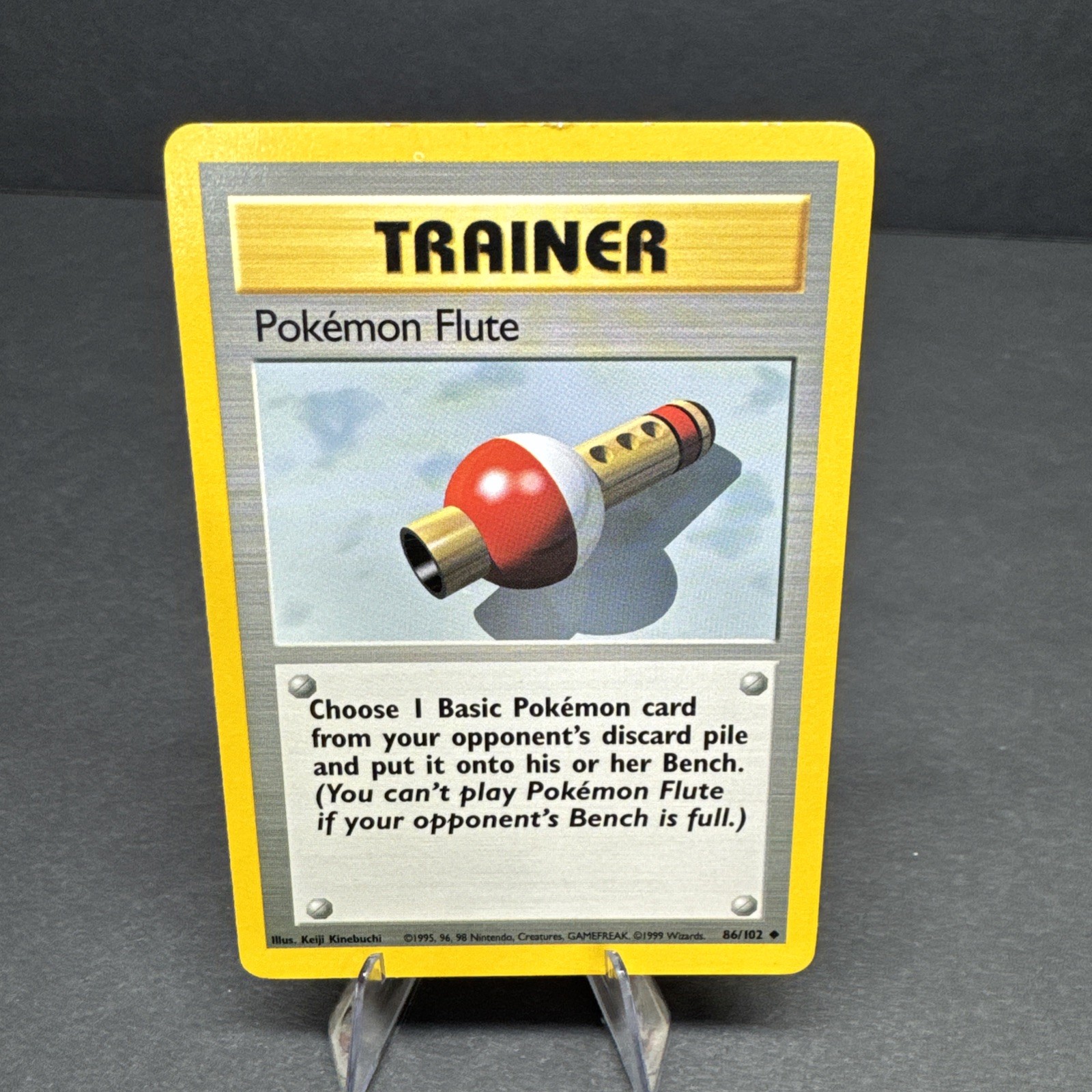 Pokémon TCG Base Set Pokémon Flute #86/102 Unlimited Uncommon Vintage 1999 LP