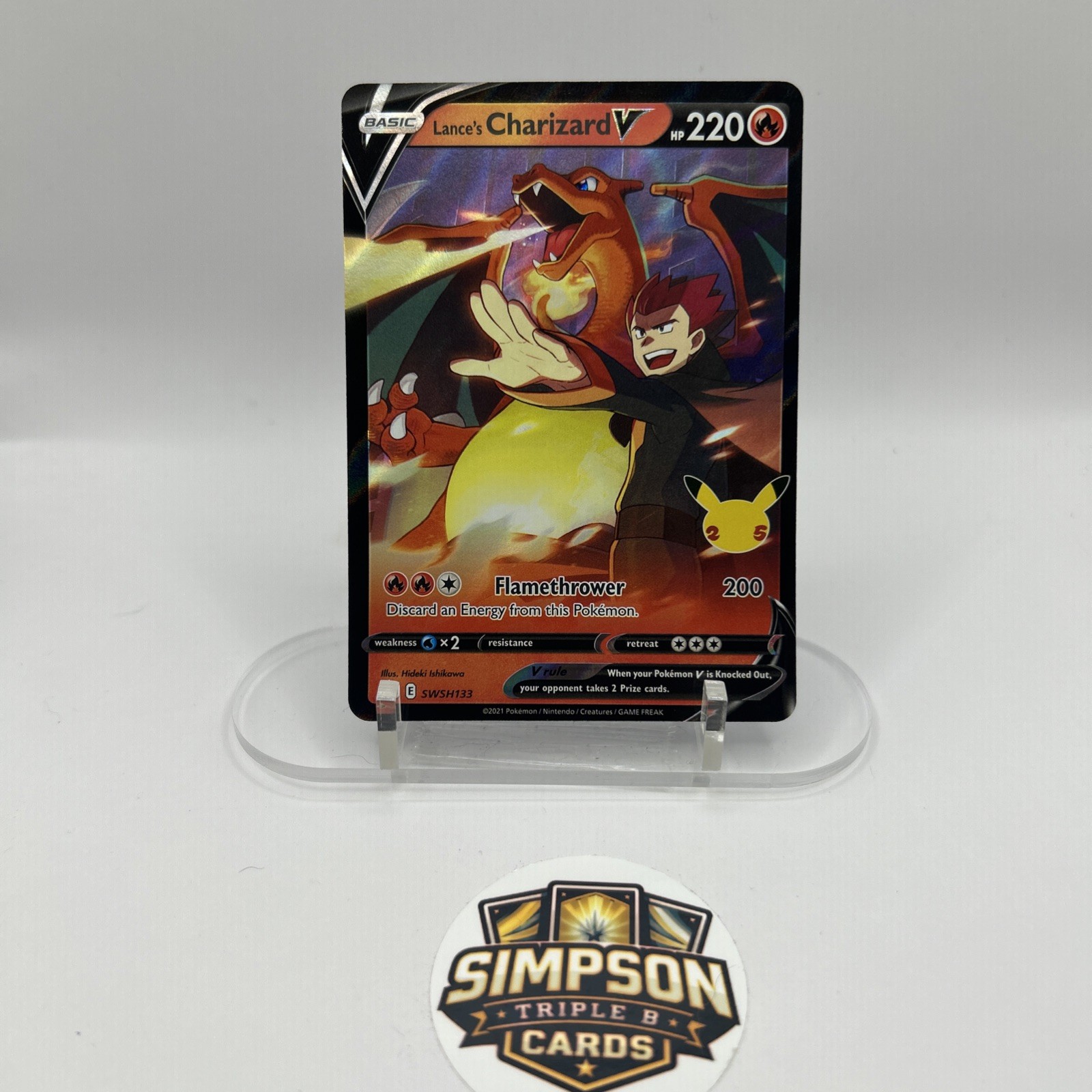 🔥Lance’s Charizard V Card SWSH133 Pokémon Celebrations 🔥