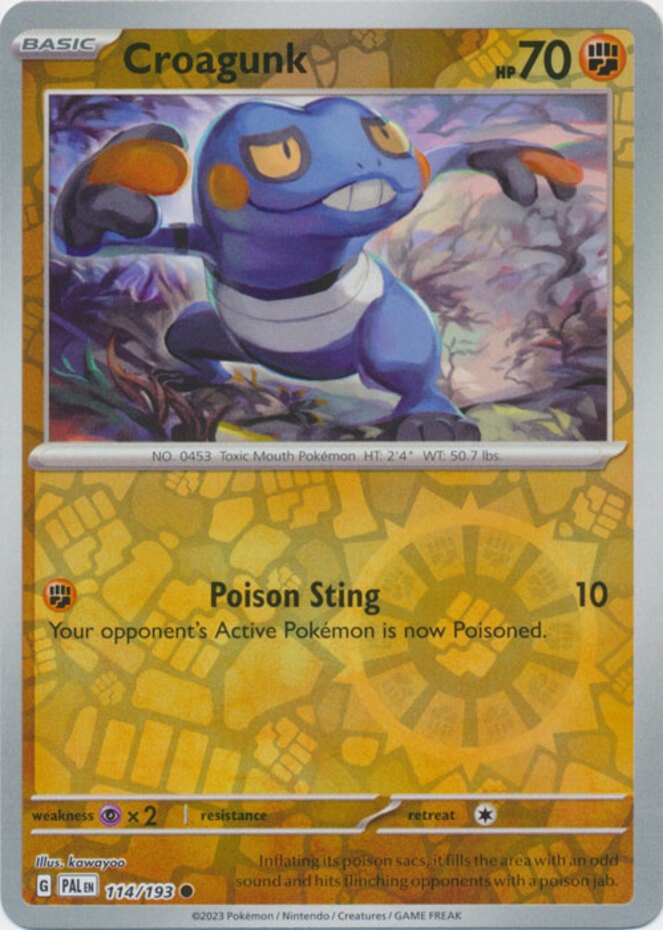 Croagunk – 114/193 – Common – Reverse Holo – Near Mint