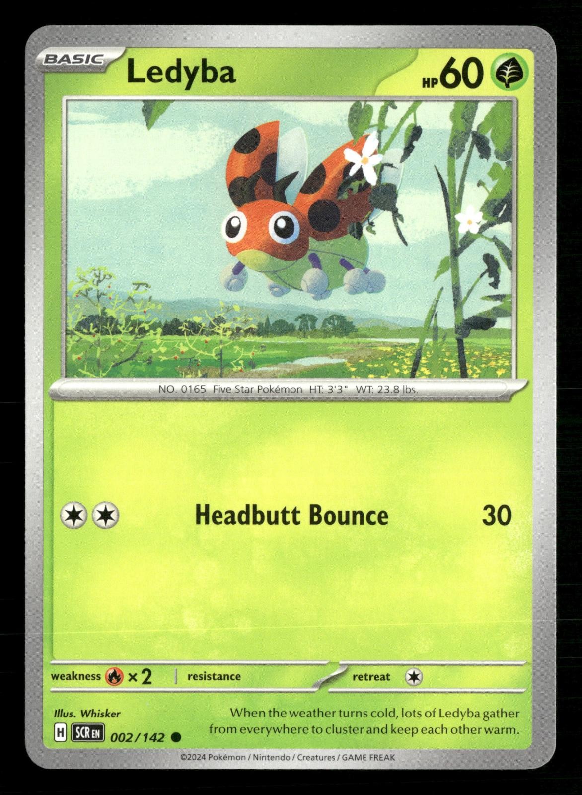Ledyba 2/142 Common Stellar Crown Pokemon Lightly Played
