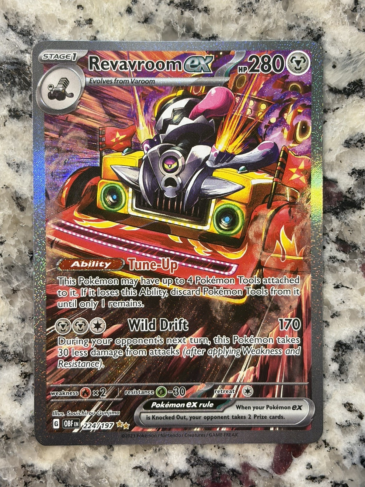 Revavroom ex 224/197 Special Illustration Rare! Pokemon Obsidian Flames!