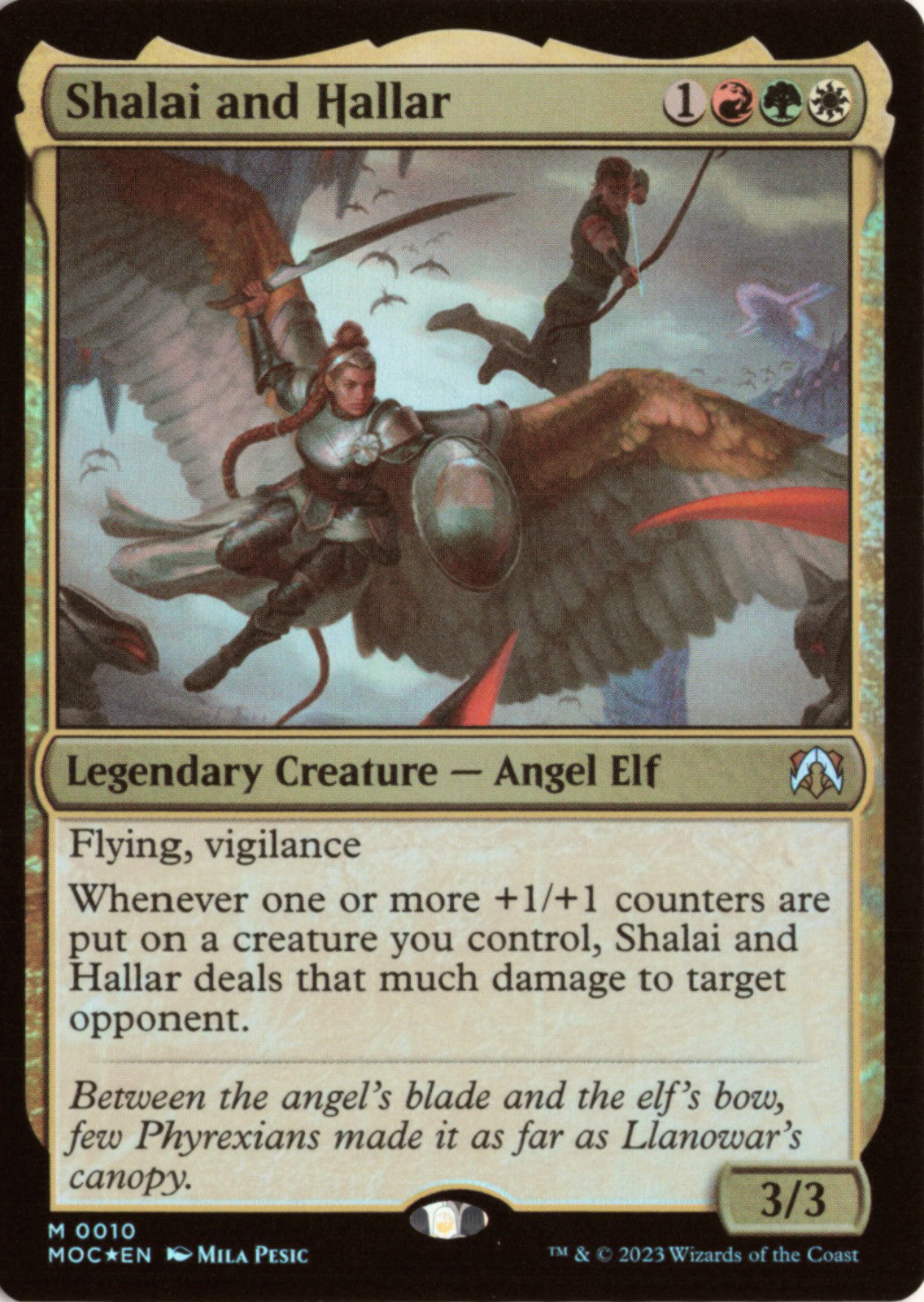 Shalai and Hallar FOIL 10 MOC Commander: March of the Machine NM
