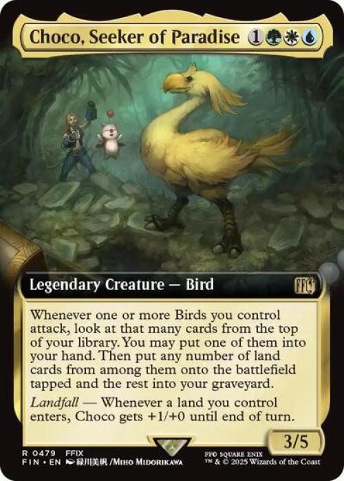Choco, Seeker of Paradise (Extended Art) -Foil Near Mint MTG