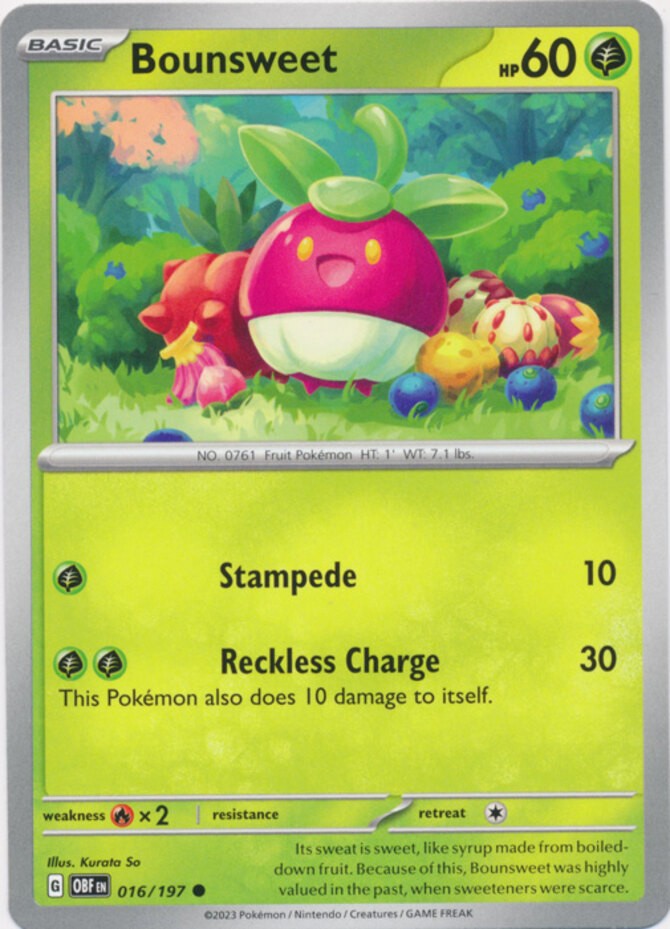 Bounsweet – 016/197 – Common – Near Mint