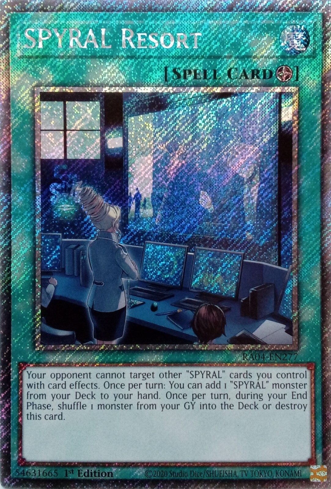 RA04-EN277 SPYRAL RESORT PLATINUM SECRET RARE 1ST EDITION YuGiOh CARD