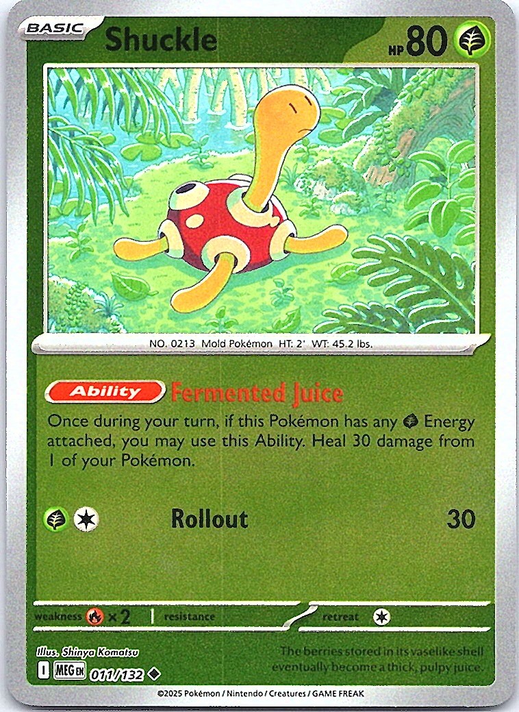 Shuckle – Reverse Holo Uncommon ME01: Mega Evolution 011/132 NM