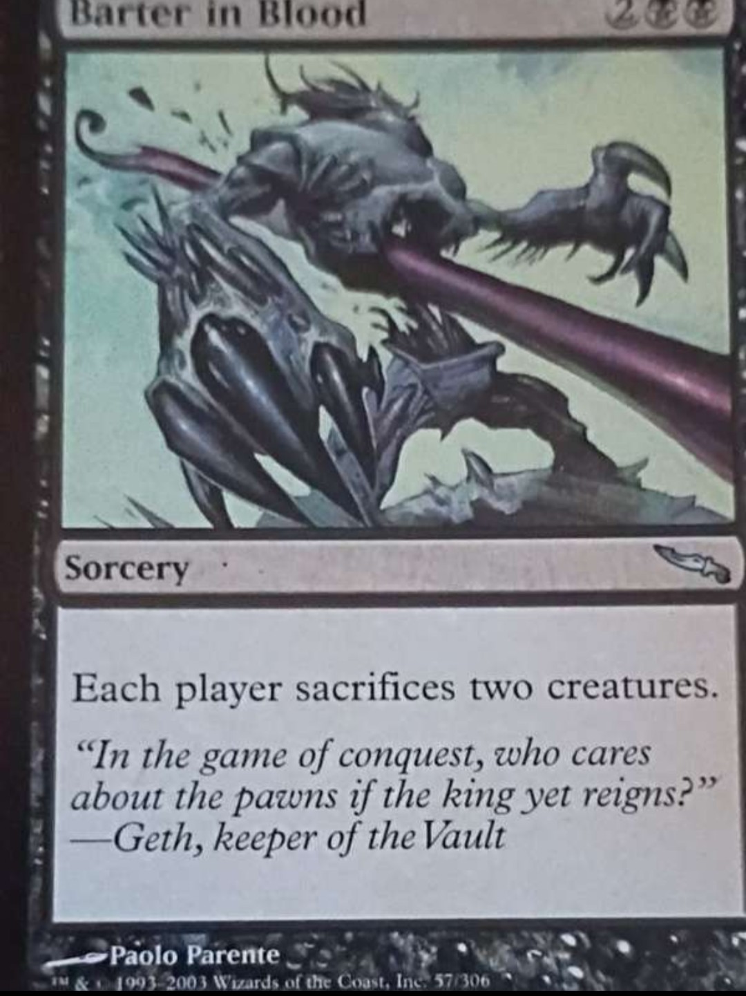 Barter in Blood Magic: The Gathering Sorcery Black 57/306 2003 Paolo Parente