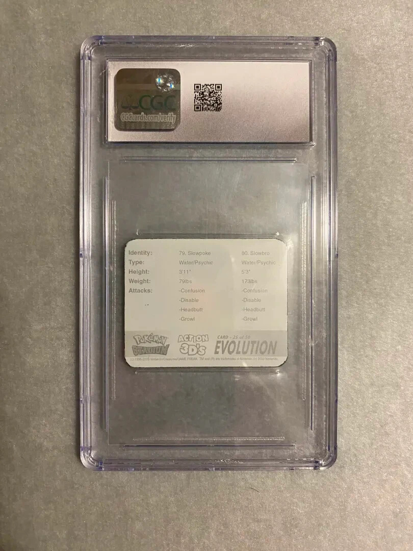 2000 Pokemon Stadium Action 3D Slowpoke / Slowbro #25 – CGC 9 – POP 1 NO HIGHER!
