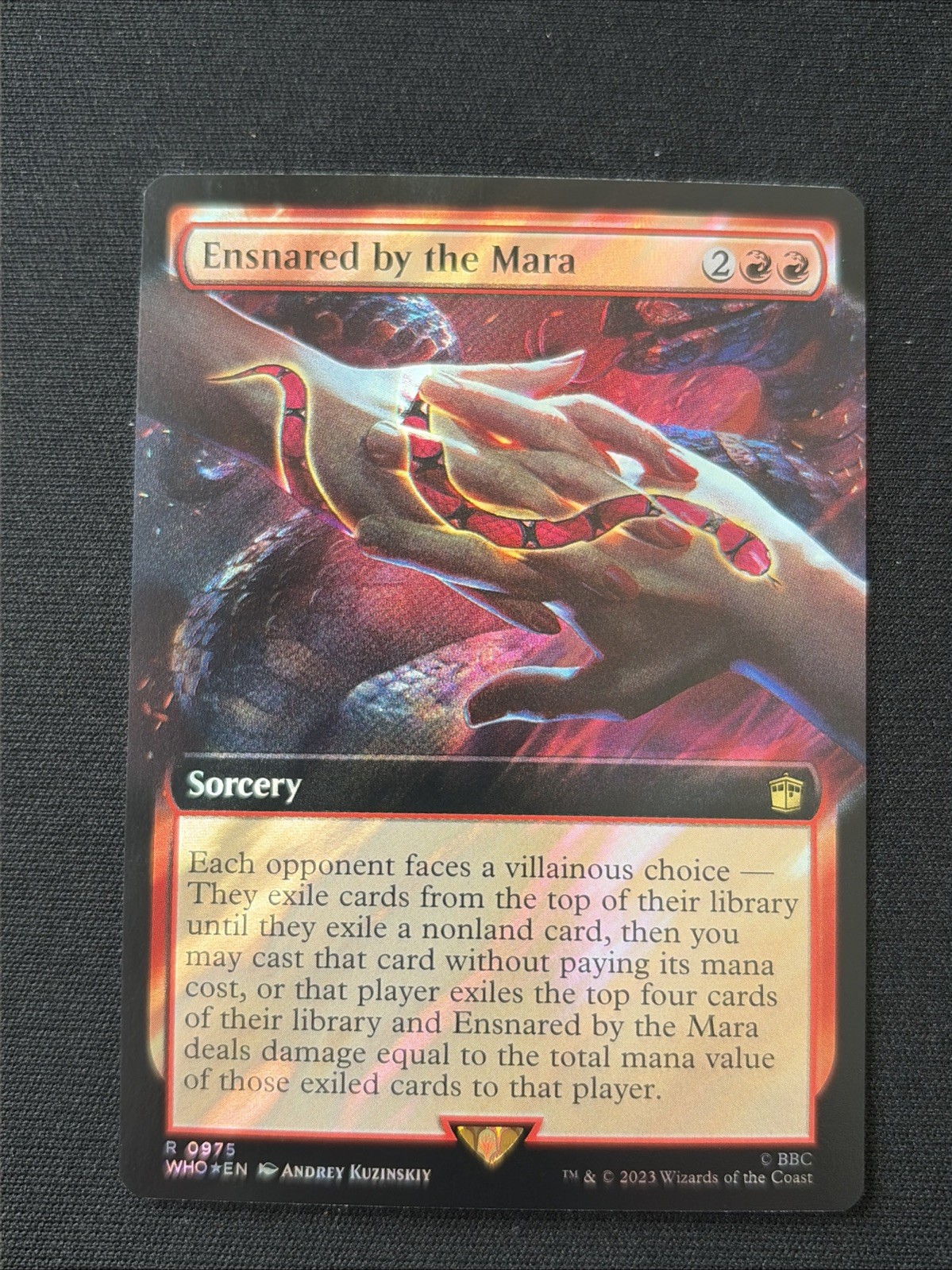 MTG Doctor Who Ensnared by the Mara 975 0975 SURGE FOIL Extended Art NM