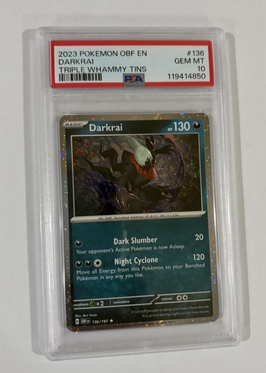 Pokemon Darkrai 136/197 Triple Whammy Cosmos Holo PSA 10 Low Pop