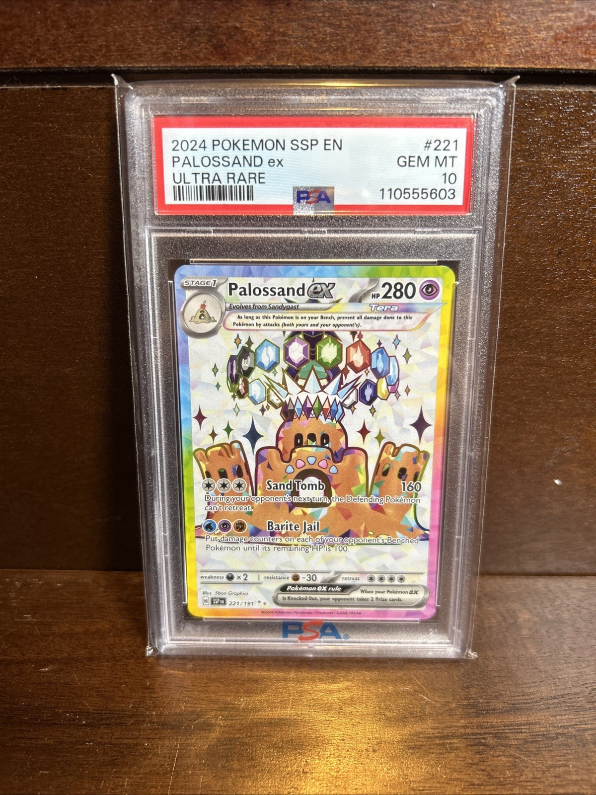 Pokemon Scarlet & Violet SSP EN Palossand EX Full Art #221