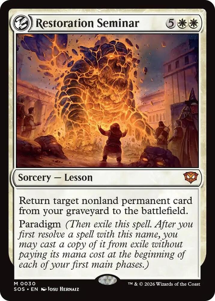 1x Restoration Seminar – Secrets of Strixhaven Near Mint – MTG