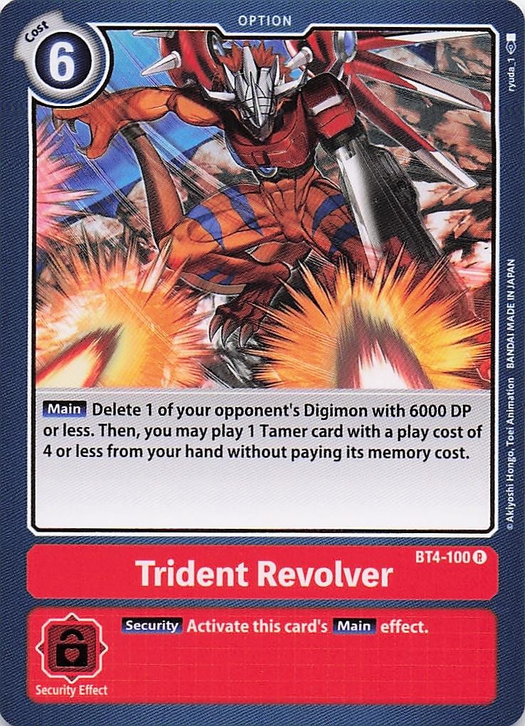Trident Revolver BT4-100 R Rare Great Legend Digimon Near Mint