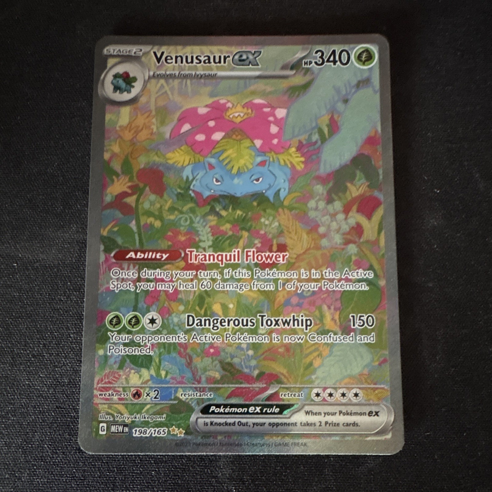 Pokemon TCG Venusaur ex 198/165 SV 151 SIR Full Art Holo English 2023