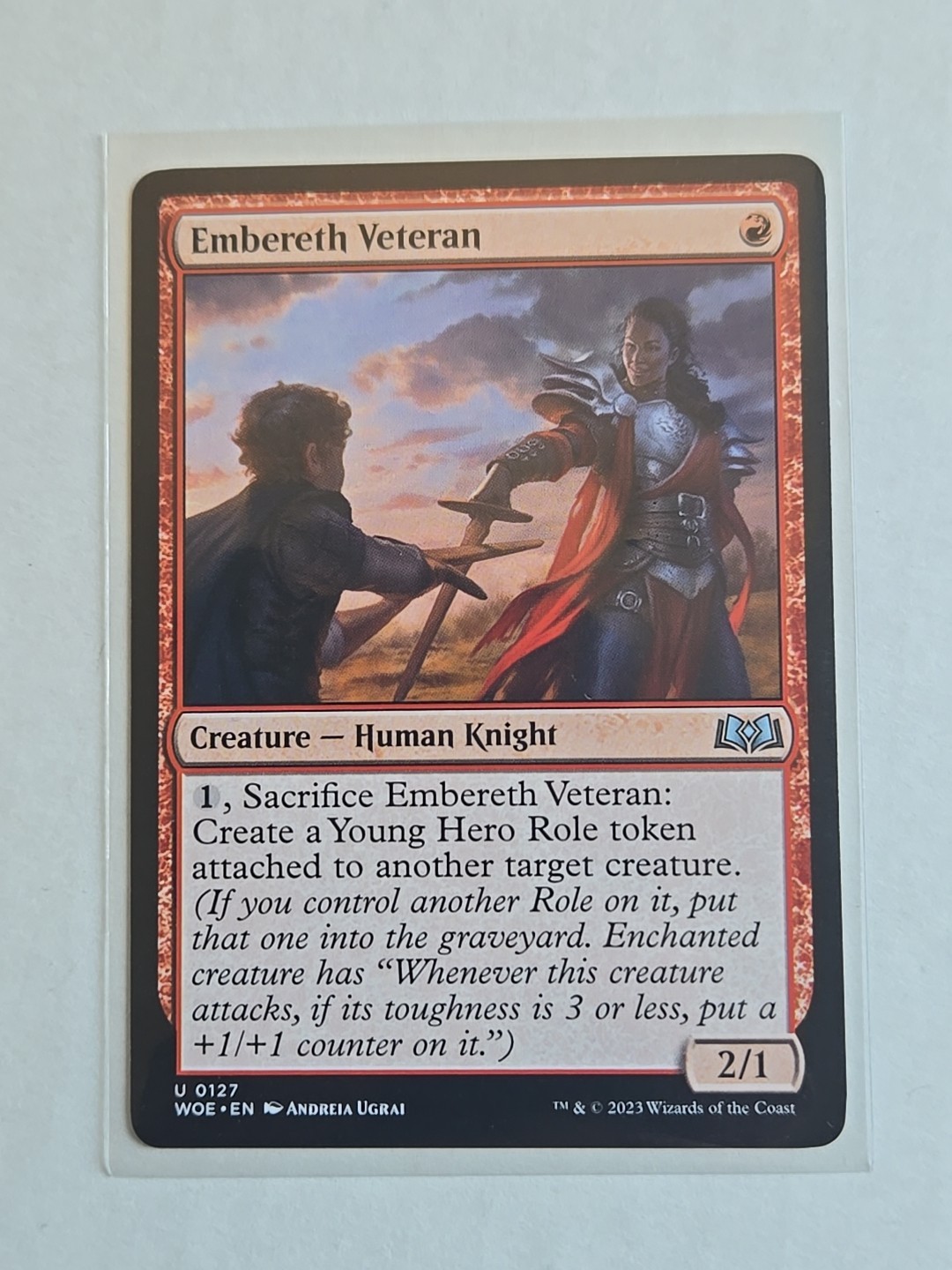 Embereth Veteran – Wilds of Eldraine – LP – MTG Magic – Uncommon – Creature