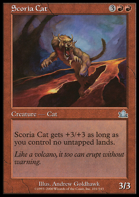 MTG Magic the Gathering Scoria Cat (101/144) Prophecy LP
