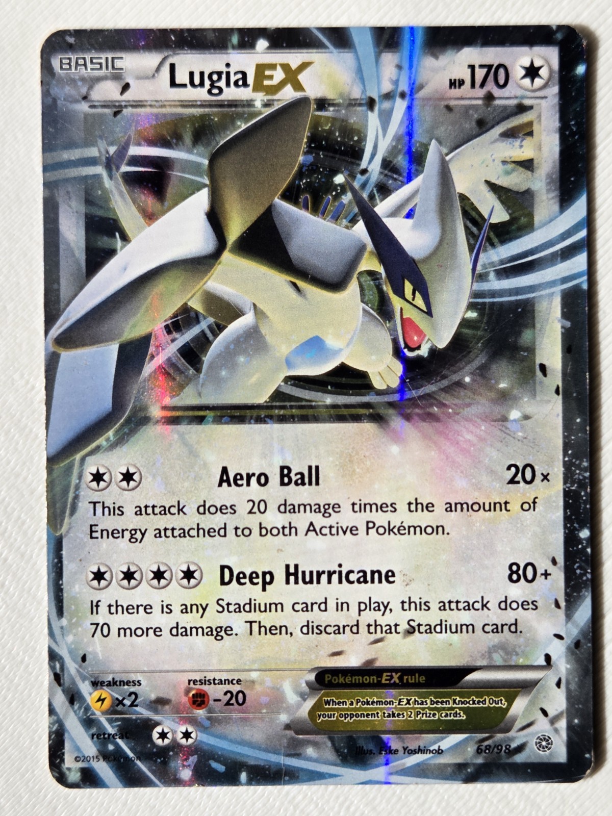 The Pokémon Company Lugia EX 170 HP UR Holo 68/98 Ancient Origins English