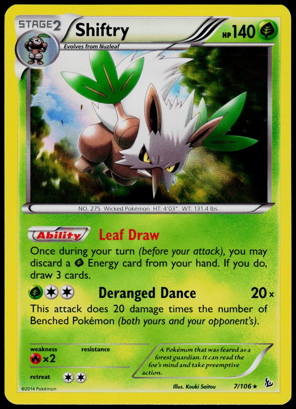 Shiftry 7/106 Flashfire – Holo Pokemon NM/M (Rare)