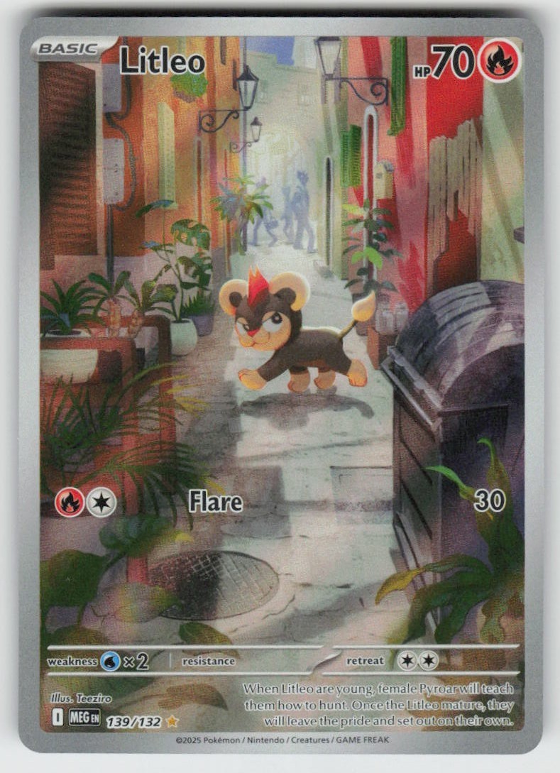 UR – 03 Holo Litleo 139/132 Illustration Rare ME01: Mega Evolution