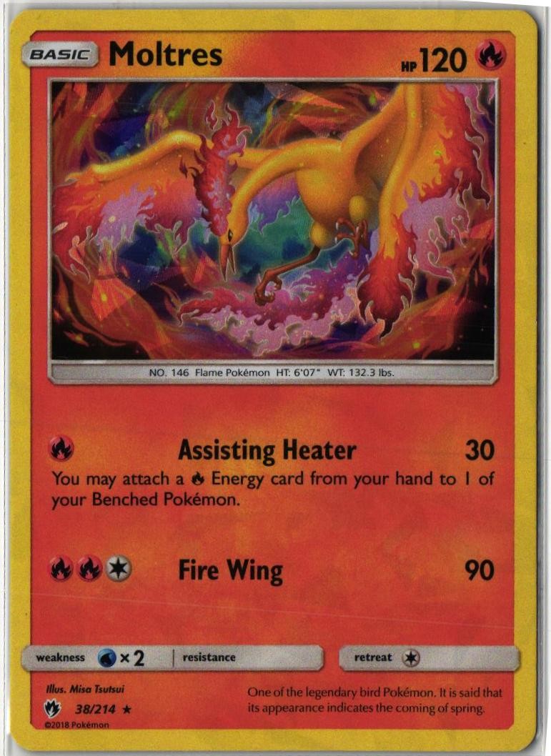 Moltres #38/214 Cracked Ice Holo Rare MP Pokemon TCG