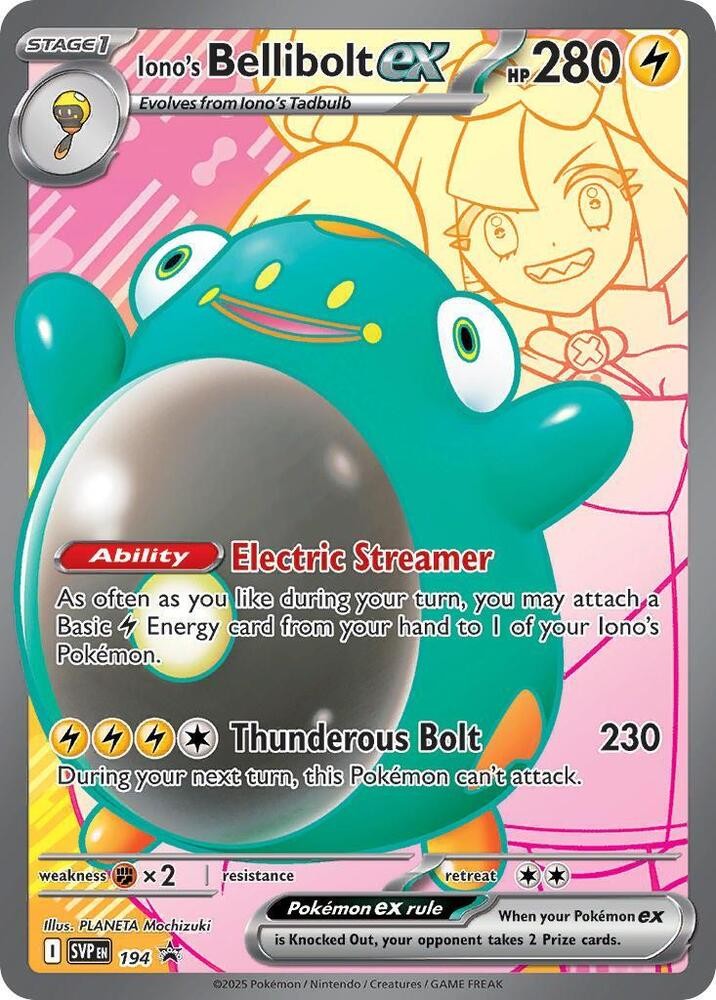 Iono’s Bellibolt ex 194 SV: Scarlet & Violet Promo Cards Holofoil Pokémon TCG