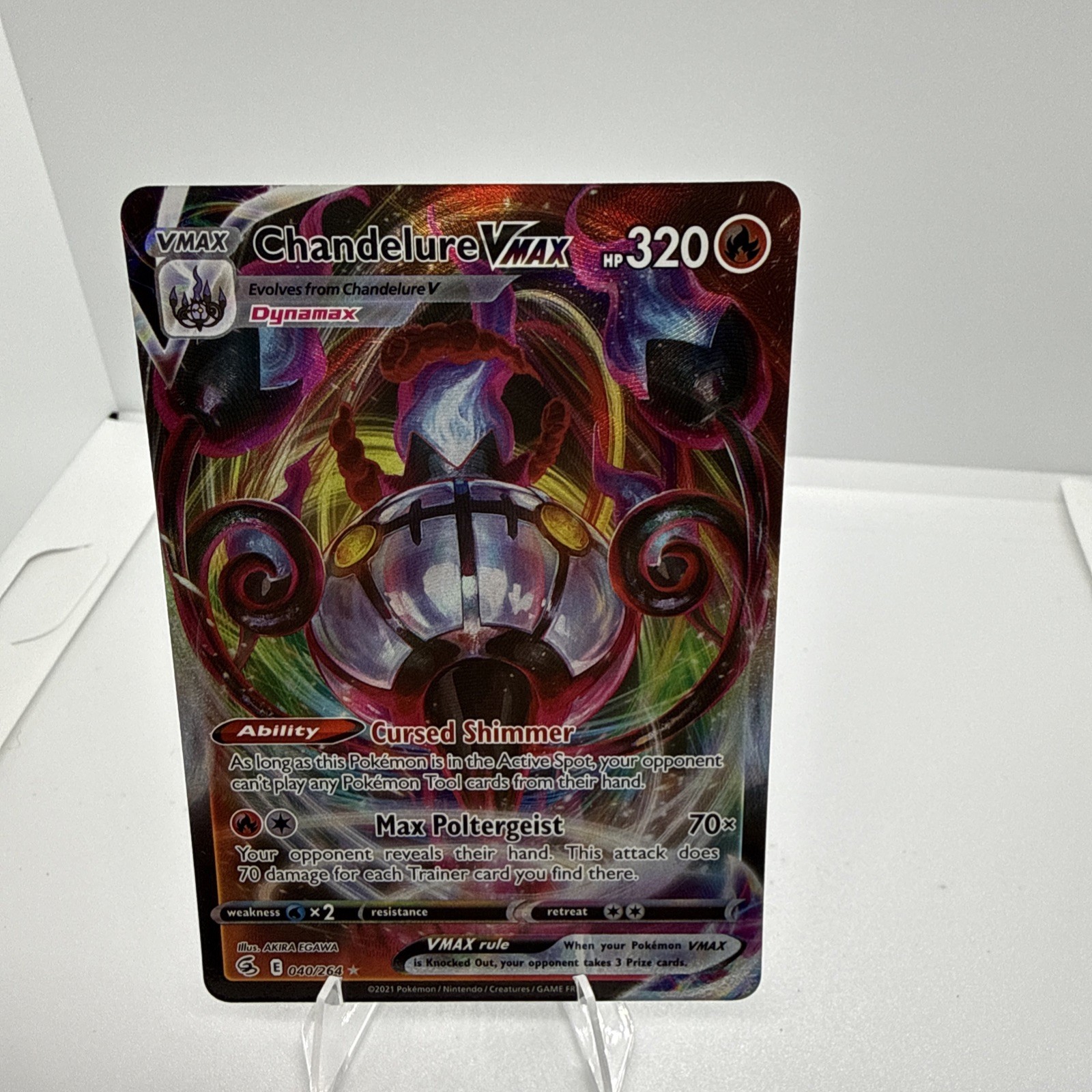Sword & Shield: Fusion Strike -CHANDELURE VMAX 40/264 Ultra Rare