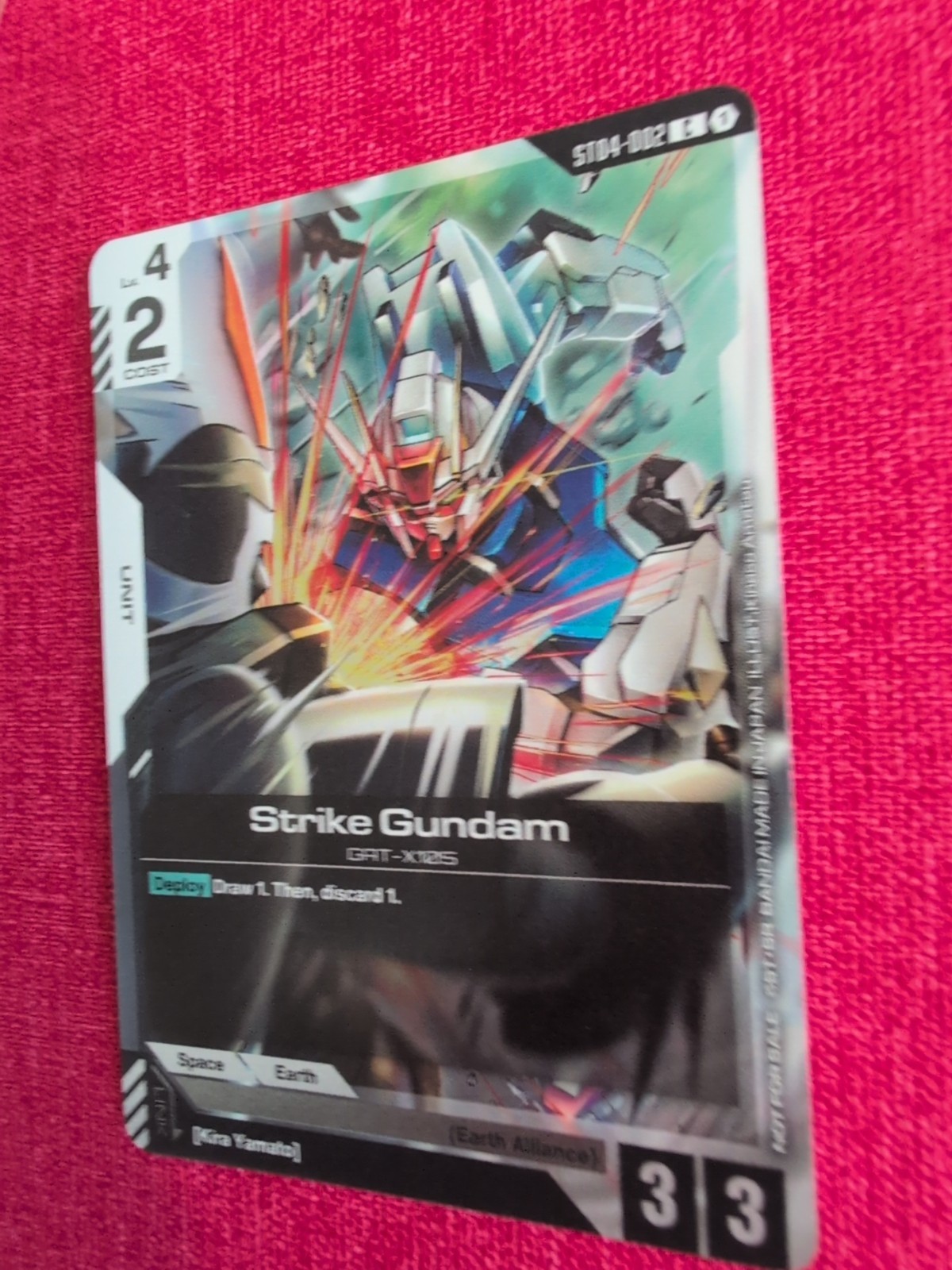 Tournament Promo Alt Art Foil Gundam Card Game CCG TCG SEED Strike Gundam Holo