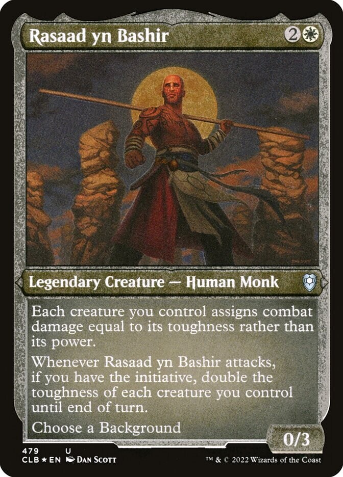 Rasaad yn Bashir 479 Etched FOIL Common Baldur’s Gate MTG Near Mint