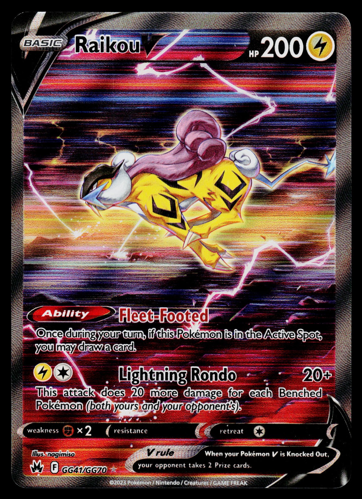 Raikou V GG41/GG70 SWSH: Crown Zenith: Galarian Gallery Ultra Rare