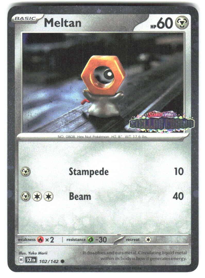 Meltan (Stellar Crown Stamped) Holo Common Miscellaneous Cards & Products 102/14