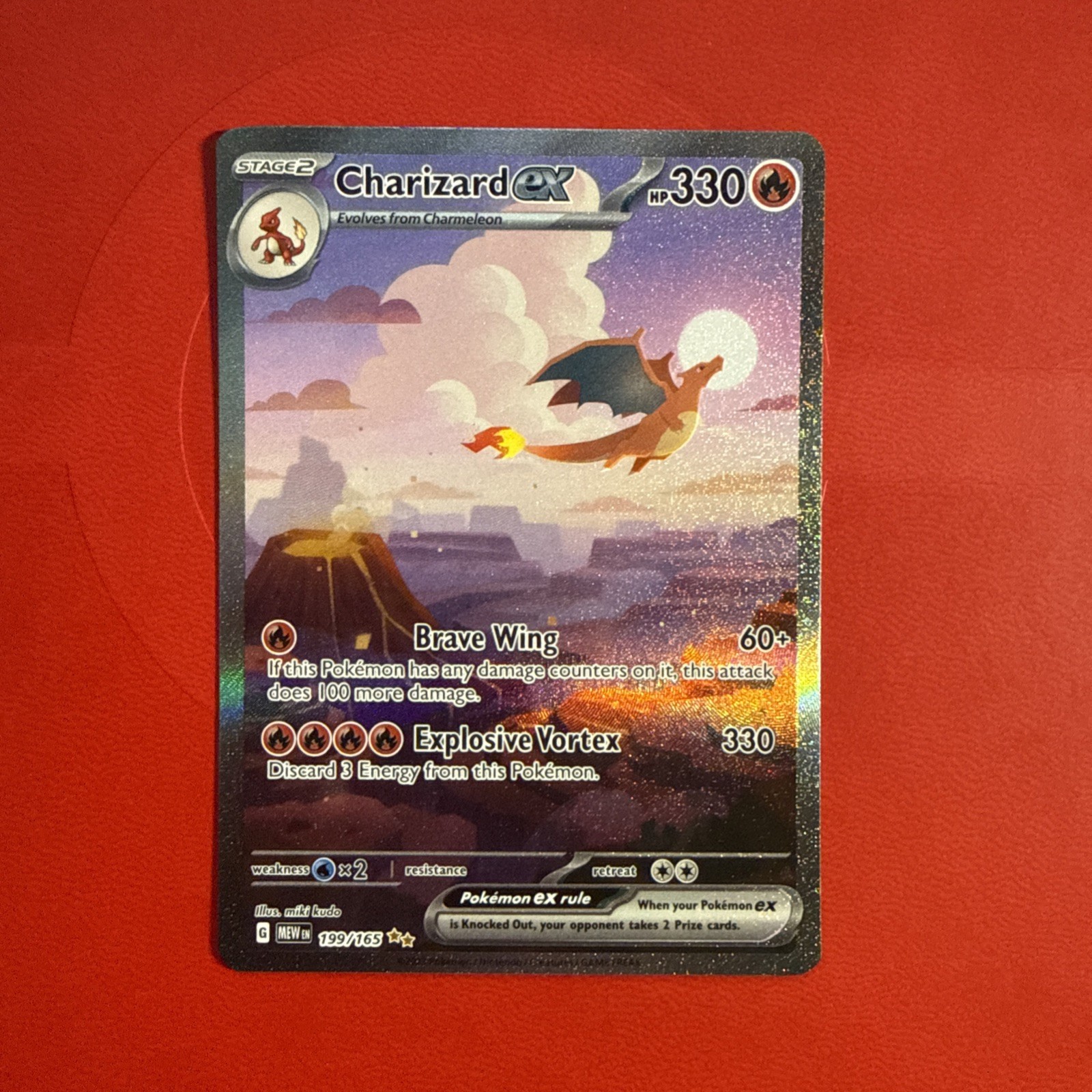Pokémon TCG Charizard EX 199/165 Scarlet & Violet 151 English READ DESCRIPTION