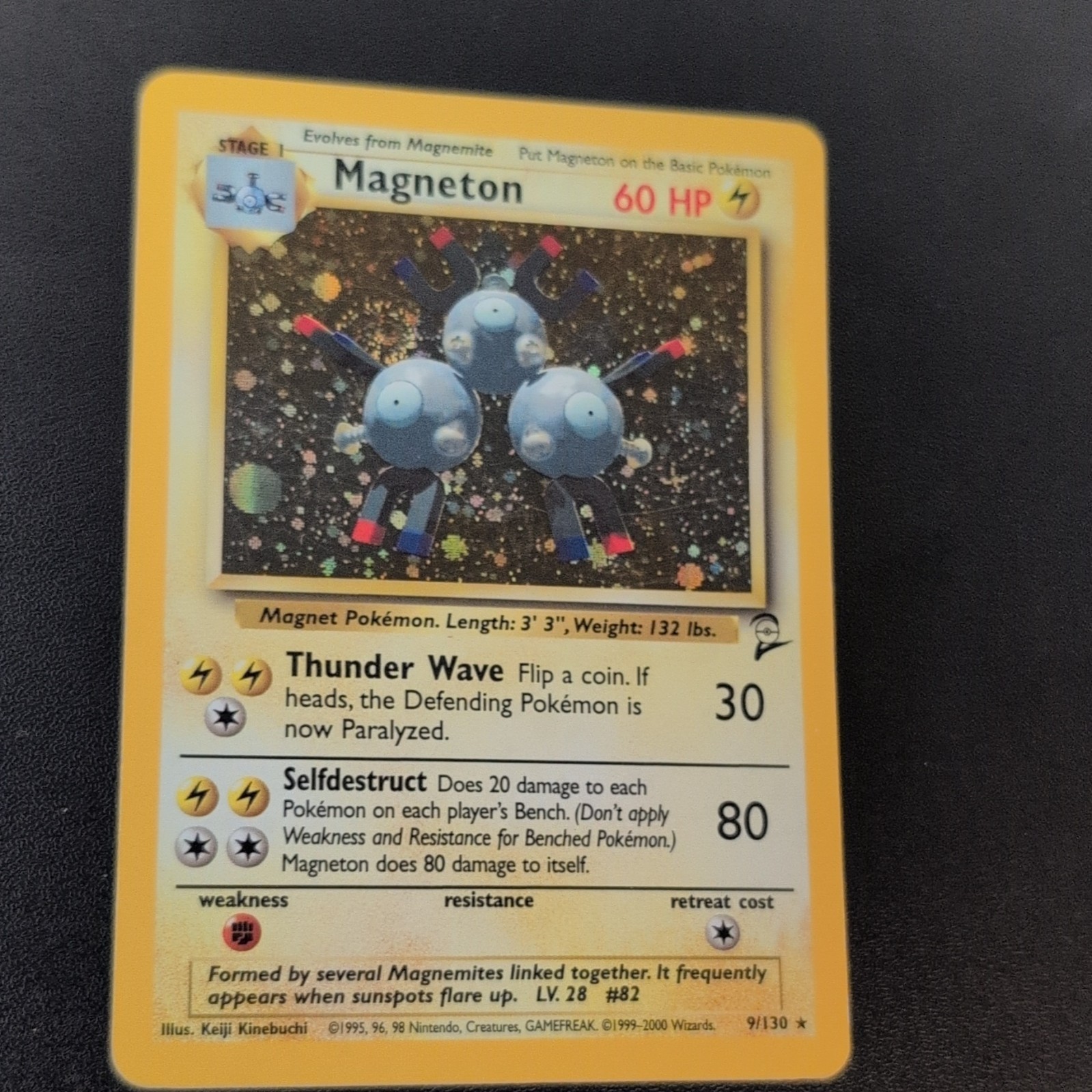 Magneton 009/102 Base Set Holo with Swirl