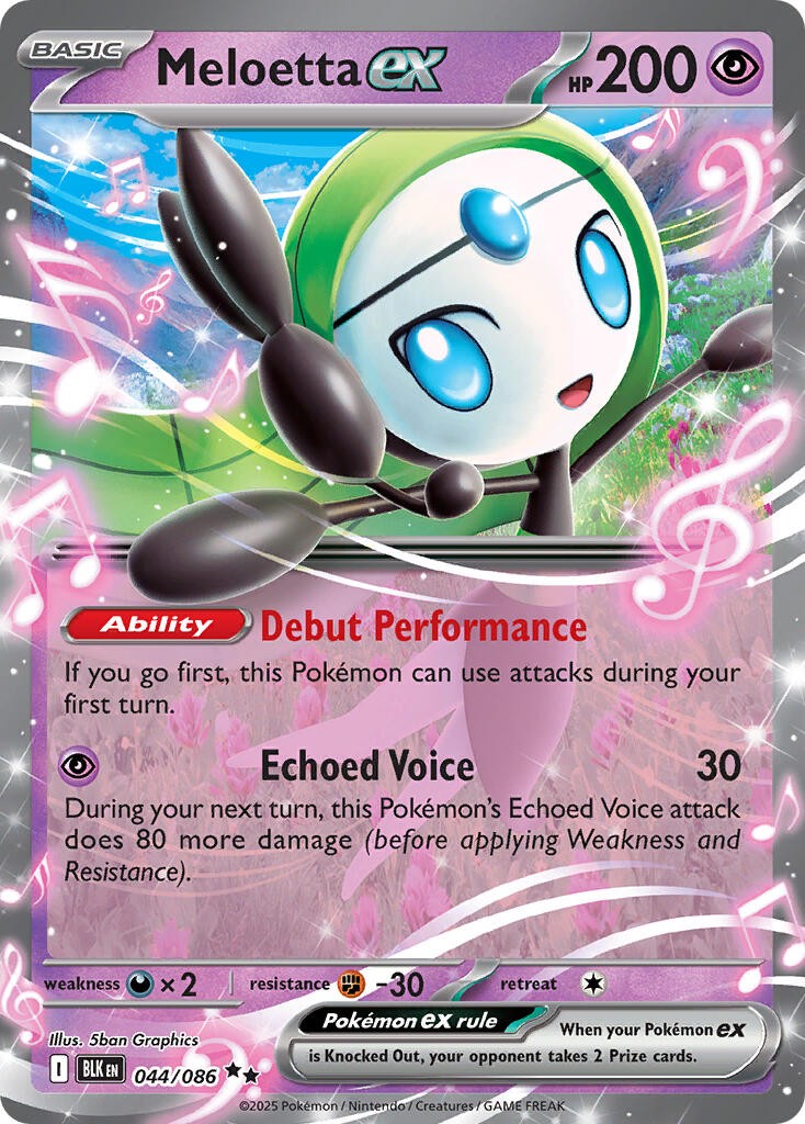 Meloetta ex [BLK – 044/086] – Holofoil – Double Rare – Pokemon – EN